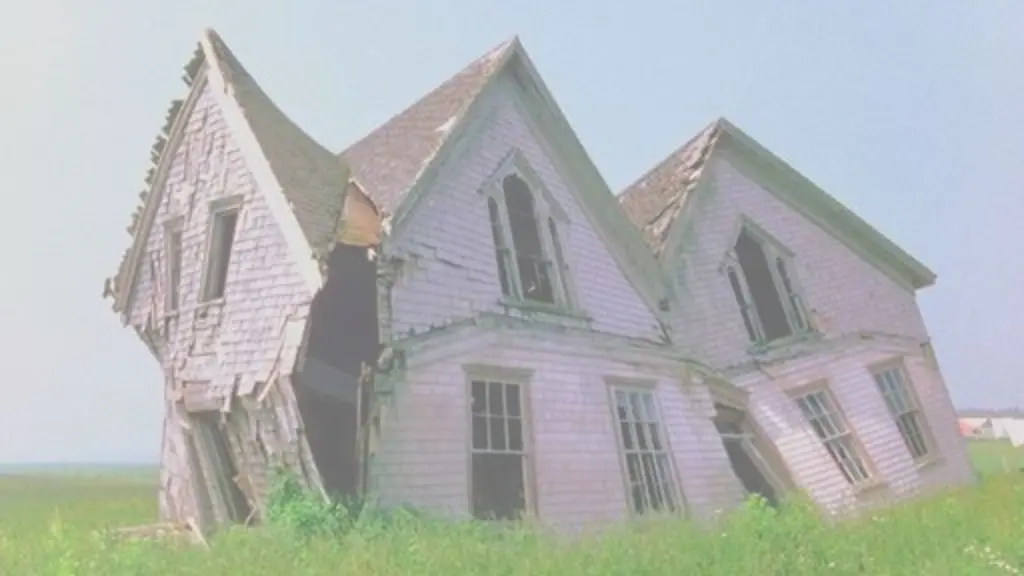 A house crumbling because of termites