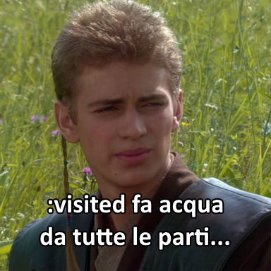 Anakin: :visited fa acqua da tutte le parti